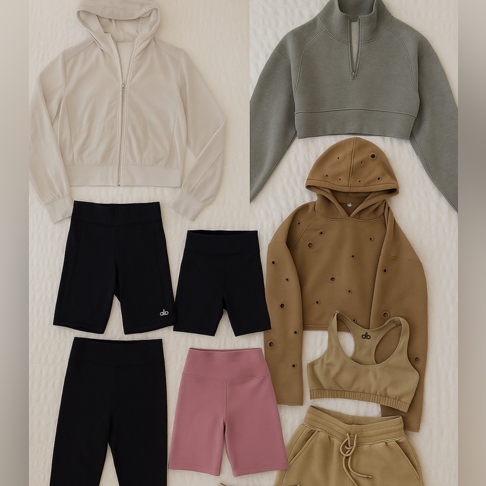 Alo Yoga Activewear Bundle – 8 Pieces (Smalls + 1 XS)